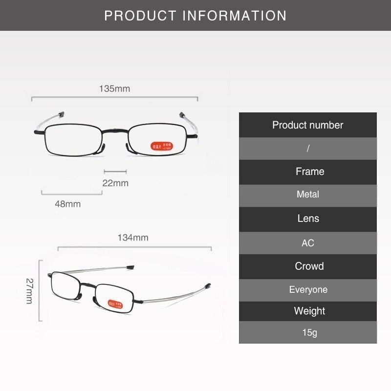 6PCS Anti Blue Light Glasses With Case Folding Glasses Portable Telescopic For Outdoor Activities Presbyopia Correction Reading