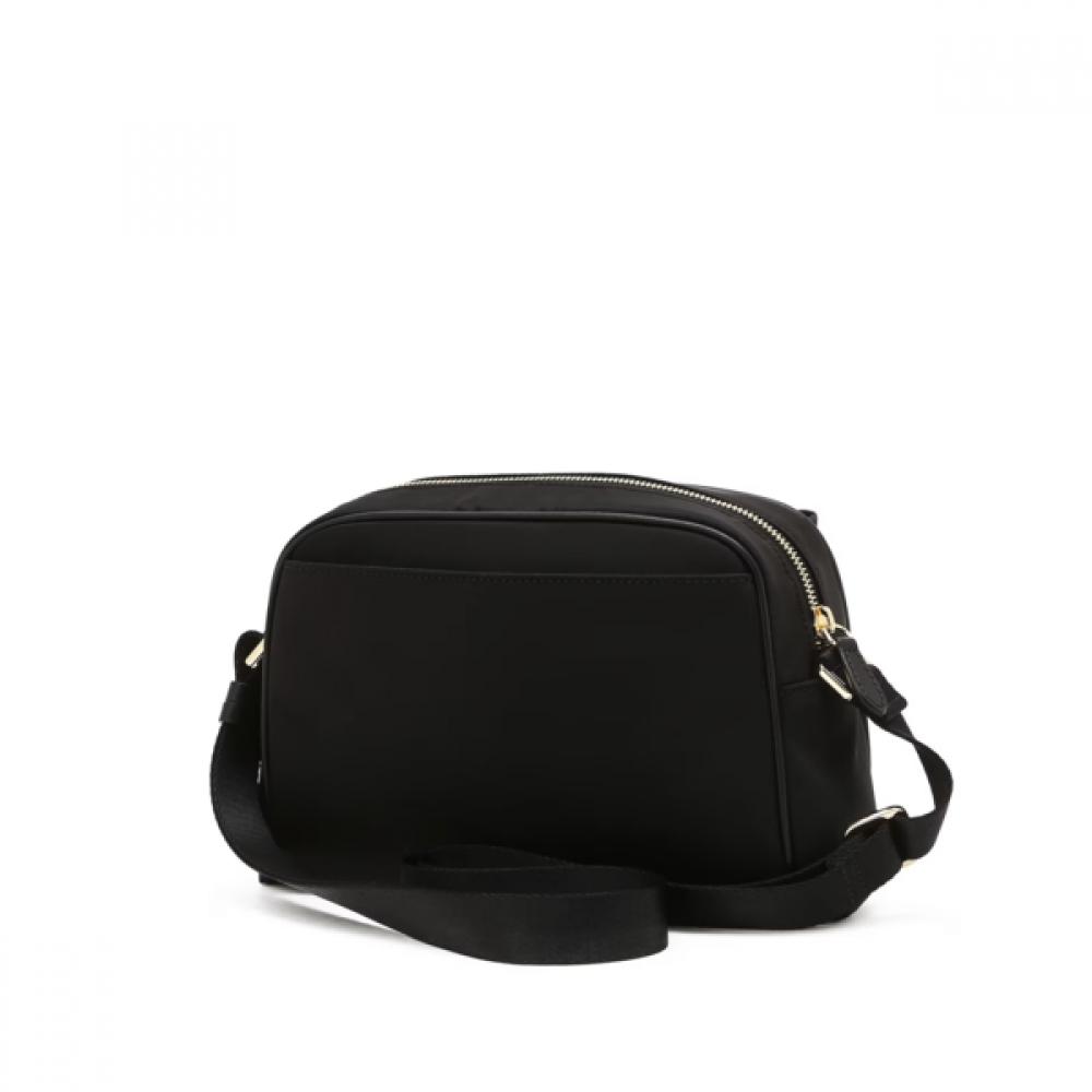 Daks Black Dd Decoration Shirring Point Nylon Crossbag