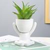 CCeramic Flower Pot Succulent Plant Pot Vivid Small Doll Flowerpot Home Office Desktop Decoration Creative Pot Festive Gift