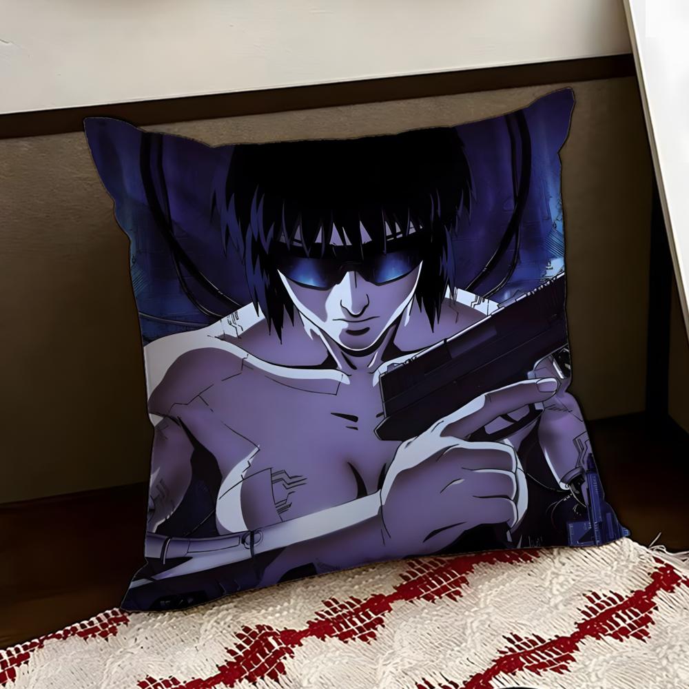 GGhost in the SShell Cushion Cover Reversible Soft Durable Pillow Cover Home Car MultiScene Use for Daily Comfort
