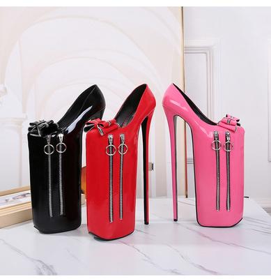 Mode FHC 2024 Neu 30cm Extrem Hohe Absätze,Damen Plateau Pumps, Nachtclub Bühne Pole Dance Schuhe,Slipper,Rot,Pink.Schwarz,Dropship