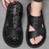 Men's Sandals Summer Soft Sole Crocodile Pattern Beach Shoes Youth Foreign Trade New Leisure Trend Outwear Sandals
