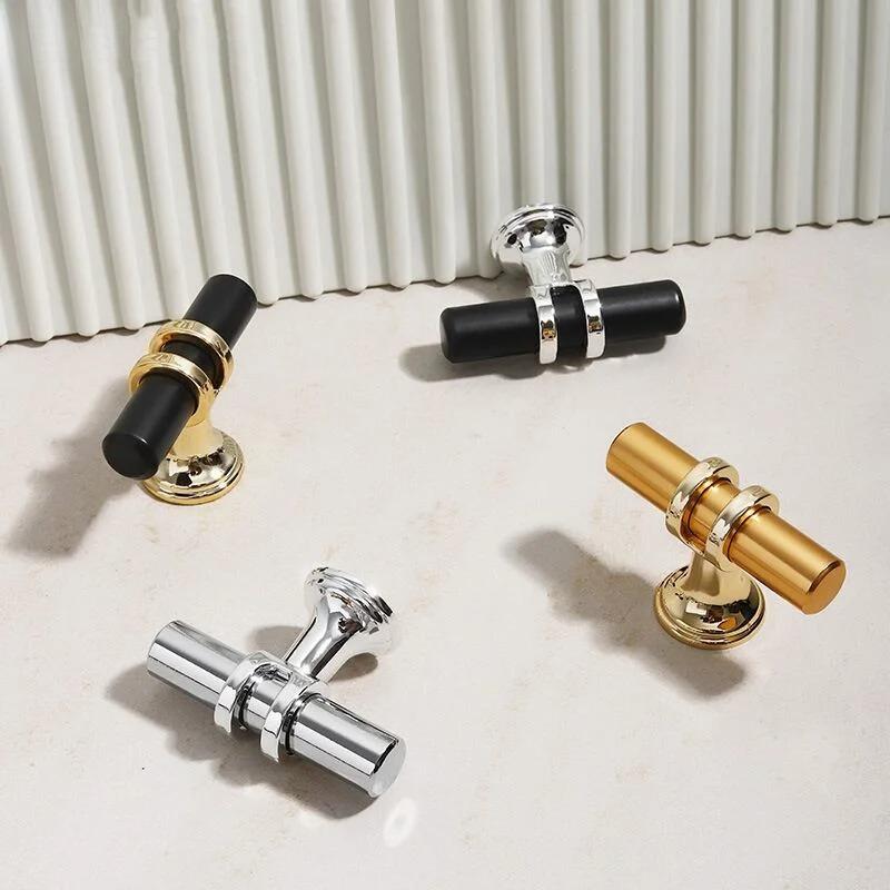 Handles Drawer Cabinet Furniture Kitchen Handles for Cabinet Knob Door Drawer Furniture Kitchen Knob Modern Simple  Silver Black