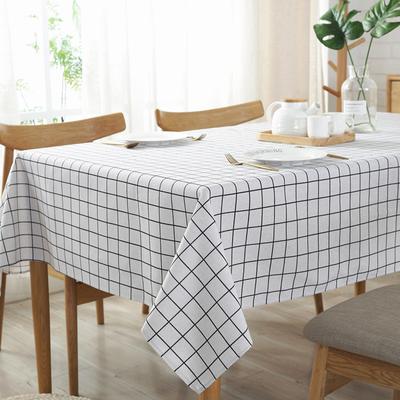 Small Fresh Checkered Tablecloth Household Dining Table Coffee Desk Mat Rectangular Dustproof Decorative Background Tablecover