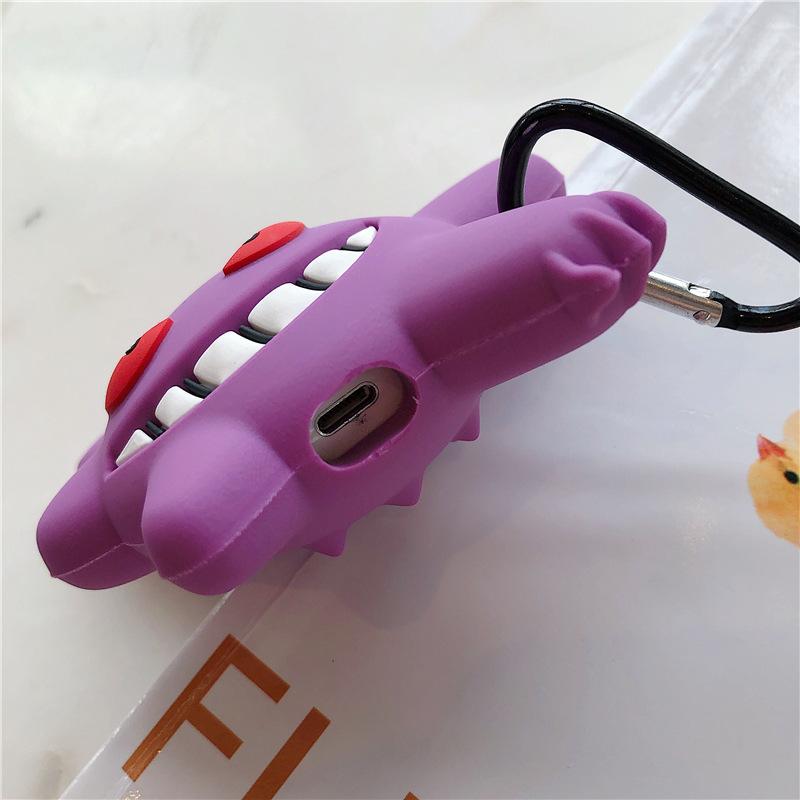 Pokemon Violet Gengar Husă de Protecție Antishoc din Silicon pentru Căști pentru Carcasă Airpods Pro 2/Carcase Airpods 1/2/3 Copii Fete