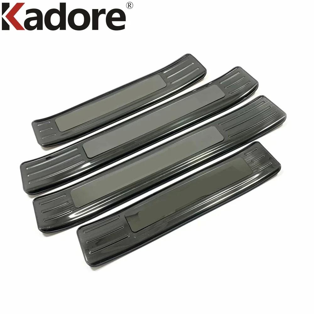 For Toyota Highlander XU70 Kluger Hybrid -2024 Steel Car Door Sill Scuff Plate Cover Trim Welcome Pedal Guard Accessories