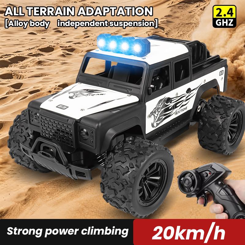 1/16 Off Road RC Car 2.4G Remote Control Climbing Drift Model With LED Light Educational Toy For Boys