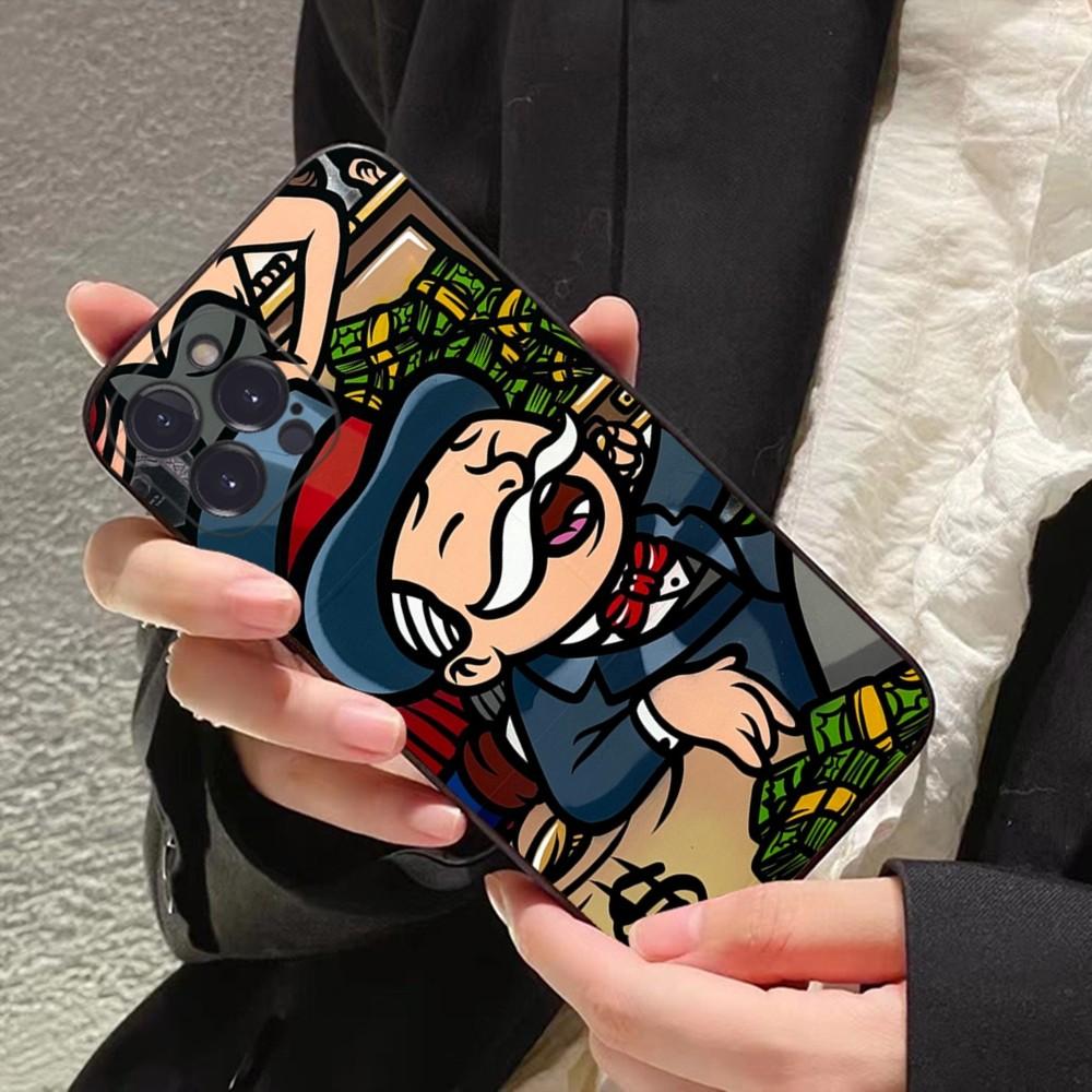 Cartoon Luxury Dollar MonopolyS Phone Case For iPhone 15 14 11 12 13 Mini Pro XS Max Cover 6 7 8 Plus X XR SE Funda Shell