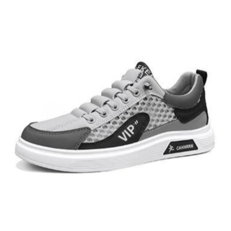 Men Non Slip Mesh Skate Shoes, Breathable Upper Casual Athletic Board Sneakers