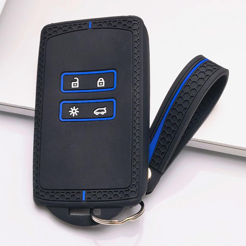Sleutelhoes voor Renault Koleos Kadjar Arkana Clio Megane Captur Zoe Scenic met Sleutelhanger Krasbestendige Beschermer Schokbestendige Bescherming Zachte Grip Textuur