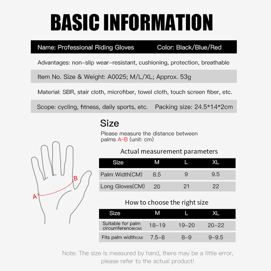 Outdoor Use Athletic Biking Gloves Microfiber Wear Resistant Anti-sweat Slip Breathable Touchscreen MTB Motorbike Gloves Men Black