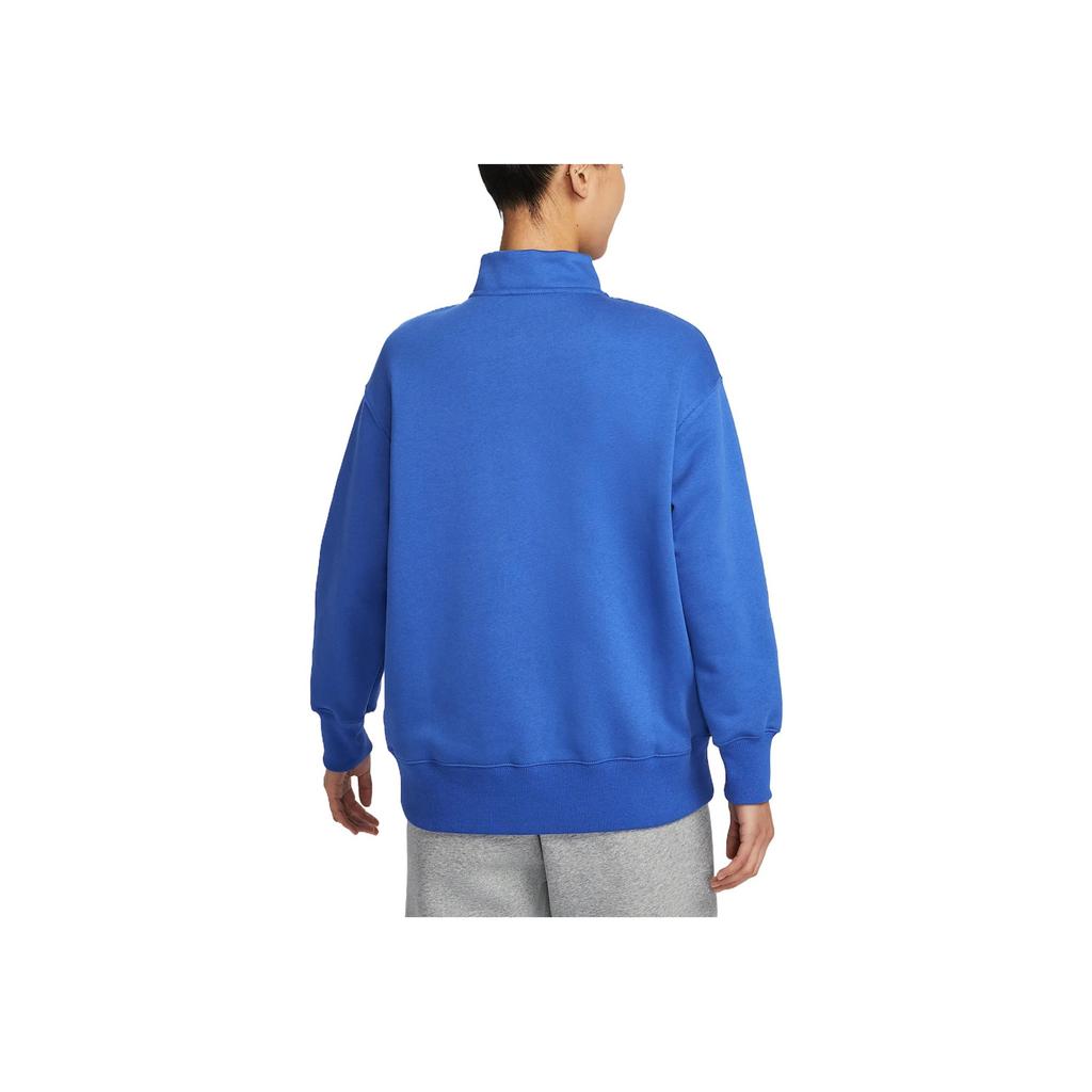 Nike Sportswear Phoenix Fleece Knitted Warm Comfortable Loose Sweatshirt Women sweatshirt Blue HJ0932-480