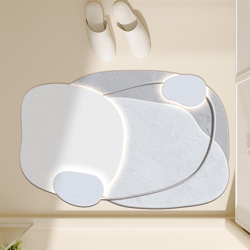 Quick-Dry Diatomaceous Earth Bathroom Mat - Water-Absorbing, Easy-Clean Foot Mat for Toilets
