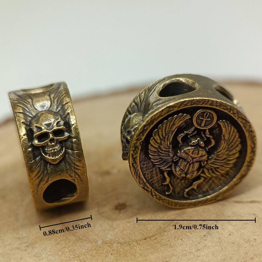 Gândac de bălegar Ankh Mărgele cuțit din alamă Punk EDC Outdoor DIY Șnur împletit din paracord Pandantiv breloc Retro Brățări accesorii cu coardă de umbrelă