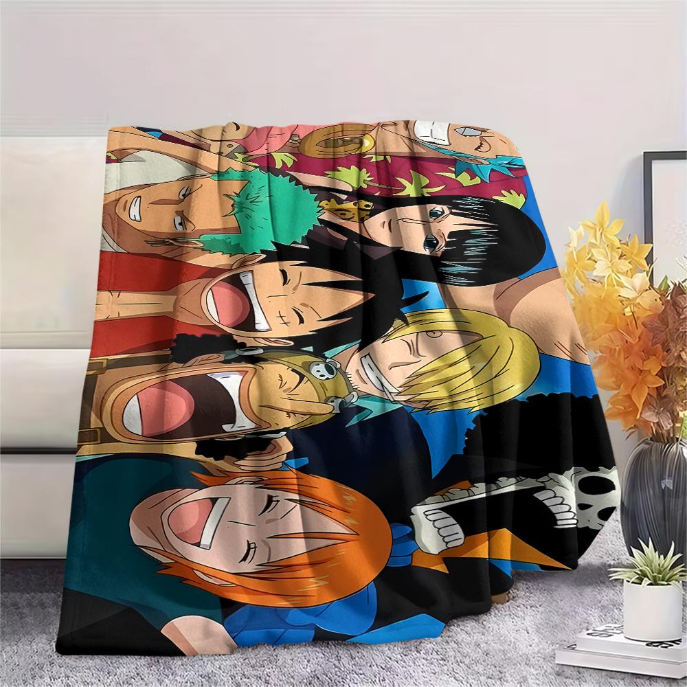 One Piece character Print Flannel Blanket,High quality Comfortable for All Seasons,Home Decor,Warmth and Comfort,Perfect for Christmas Gifts