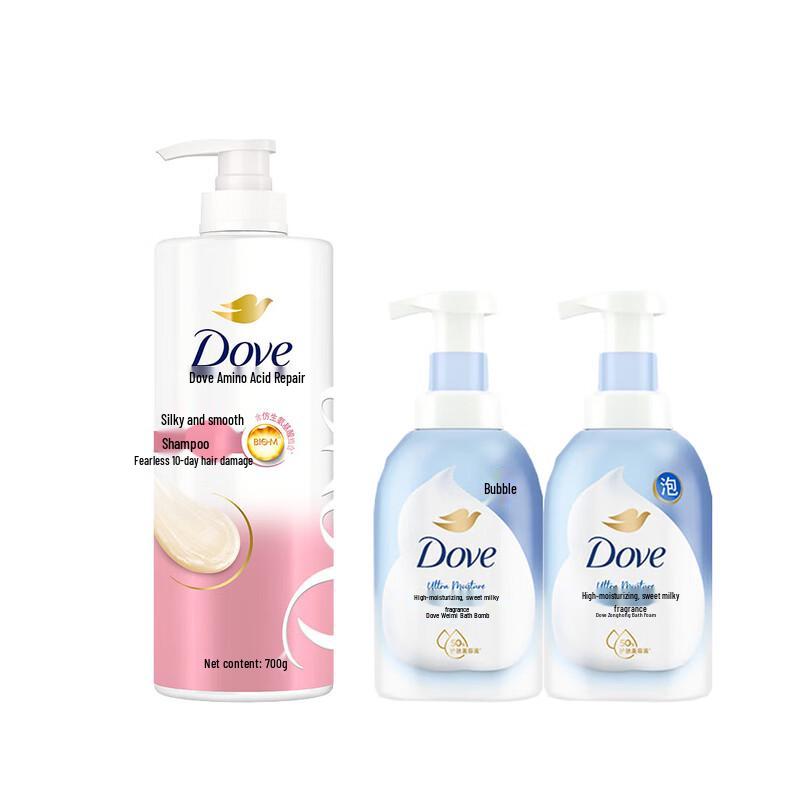 

Dove Silky Smooth Shampoo & Deep Nourishing Bath Foam Set