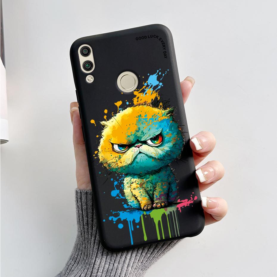 For Huawei Honor 8X Case Honor 8A 8C 8S Cover Cute Rabbit Panda Painted Soft TPU Phone Case For Honor 8A 8C 8S 8X Honor8X Fundas