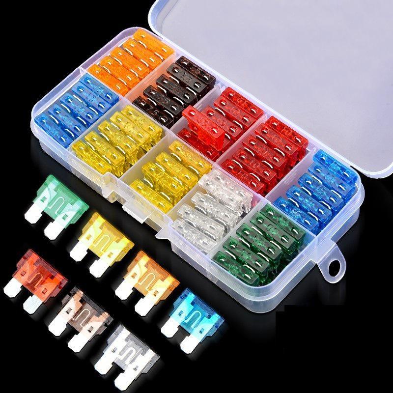 180Pcs 100pcs 50pcs Car Fuse Assortment Set Profile Middle Size Blade Type Fuse Auto Car Truck 2-35A Fuse with Box Clip Fuse Holders1