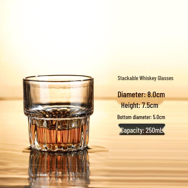 ZISIZ Crystal Glass Whiskey and Cocktail Tumbler