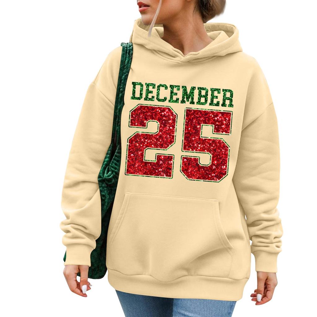 Damska Moda Casual Długi Rękaw Drukowany Okrągły Dekolt Bluza Pulowerowa