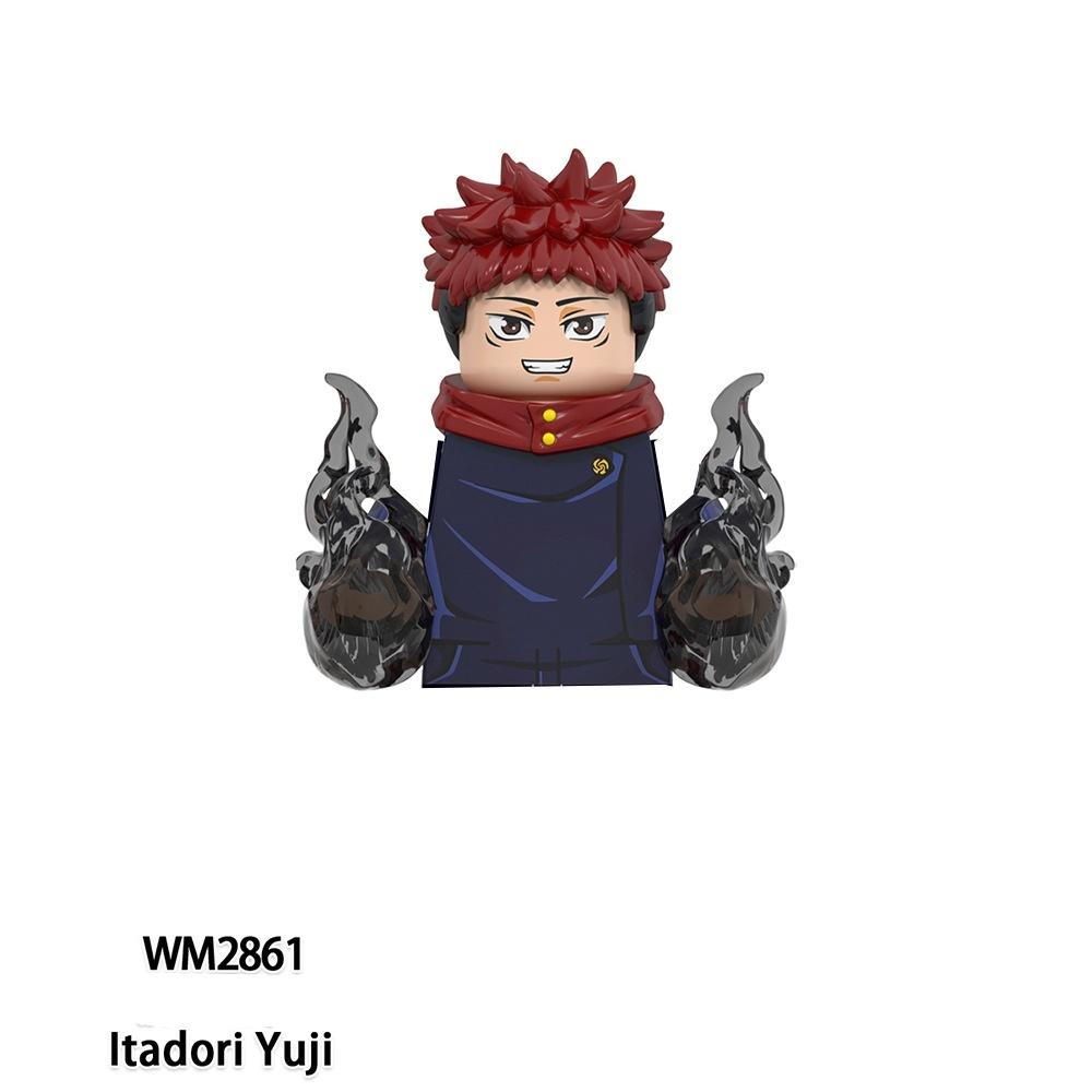Jujutsu Kaisen Anime Cartoon Gojo Satoru Itadori Yuj Fushiguro Megumi Okkostu Yuta Building Blocks Mini Action Figures Kids Toy