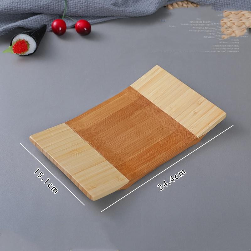 Bamboo Sushi Board Boat Plate Rectangular Platform Cooking Sashimi Basin Japanese Korean Cuisine Tableware Serving Plate Tray