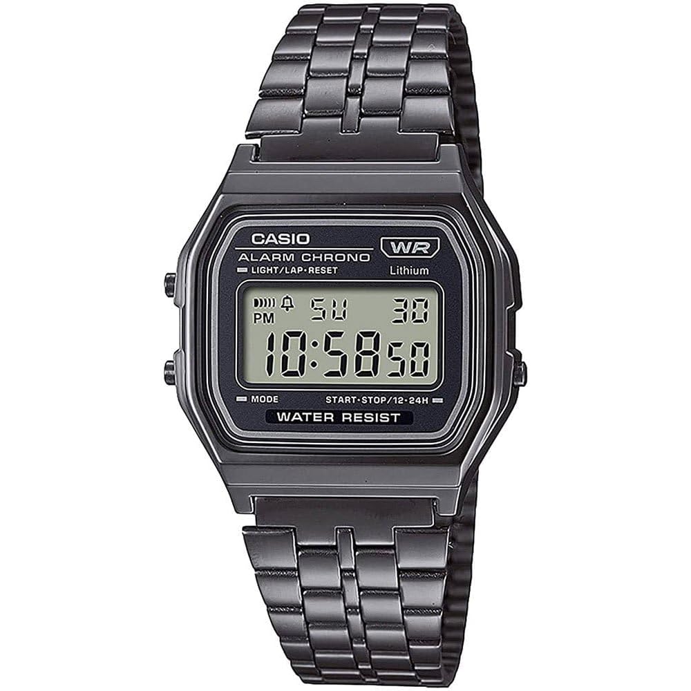 Casio Unisex A158WETB-1AEF Plastic Watch Gray 33.20mm Quartz Movement