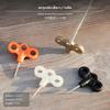 2Piece Outdoor Tent Pegs, Plastic Deck Screw Stakes, Wind Rope Fastener 2 Pack Black