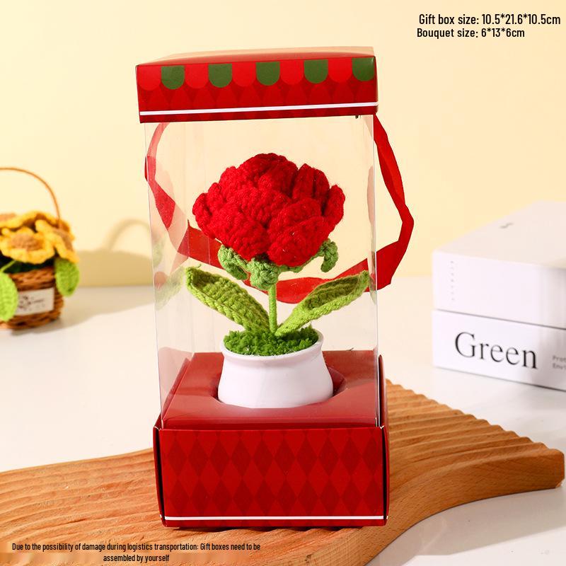 Handgefertigte Sonnenblumen-Schreibtischdekoration - Gewebtes Blumenstrauß-Geschenk für Schüler & Mädchen