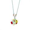 Elegant Fish Pendant Necklace Adjustable Rope Chain Unique Marine Organism Glass Charm Choker Fashion Accessory Present Jewelry