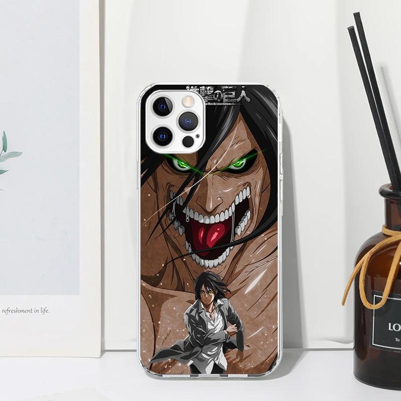 Attack-Titan Eren Phone Case For Iphone 17 Air 16 15 Plus 16E 14 Pro Max 13 Mini 12 11 7 8 SE Fundas Soft Back Cover 17 Air 16 1