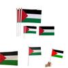 Palestina Handflaggor Livfulla Polyester Bilfönsterflaggor För Free Gaza Frihetsvisning