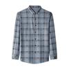 Autumn New Seamless Long-Sleeved Shirt Middle-Aged Men's Thin Plaid Shirt Dad Casual Shirt