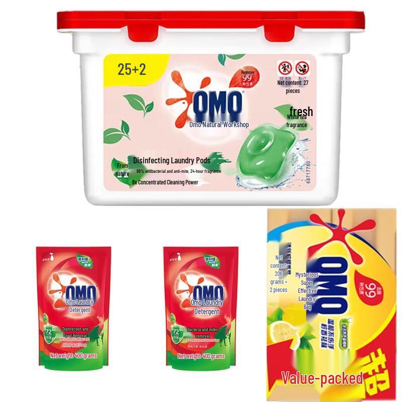 OMO Natural Workshop White Tea Laundry Care Bundle