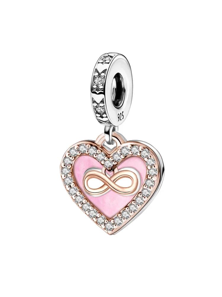 Copper Luggage Perfume Claw Pink Charms Bead Diy Bracelet Making Gift Of High Quality Fashion Jewelry For Womens