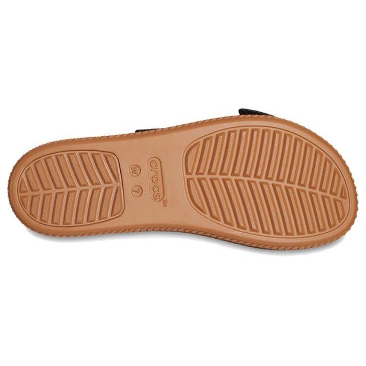 Crocs Comfortable Simple Versatile Slide Sandals 4.5cm Women Footwear Black 209978-001