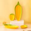 Creative Cartoon Corn Shaped Ceramic Salad Bowl Soup Bowl Family Fruit Snack Plate Kitchen Utensils Accessories