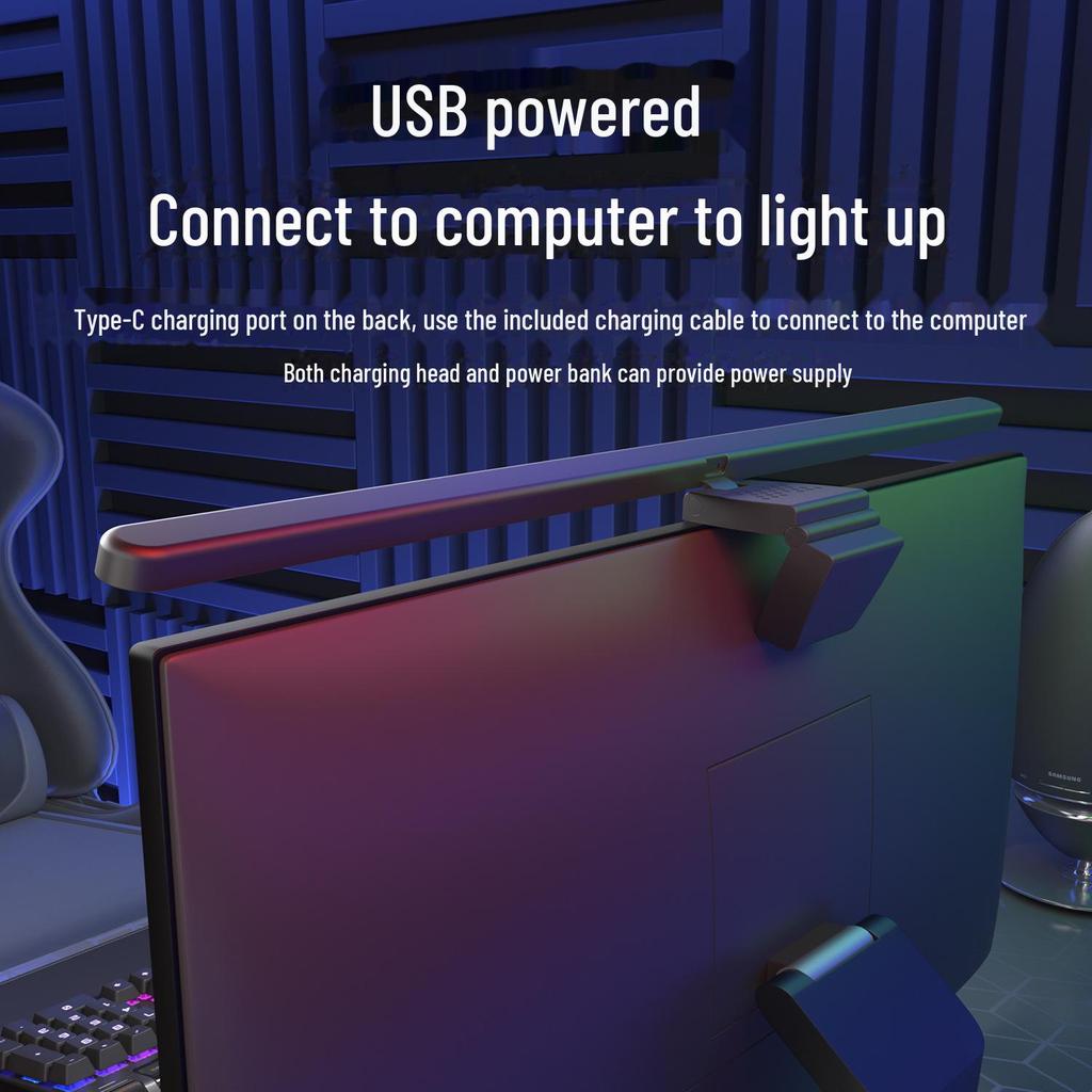 Asymmetrische LED-Augenschutz-Schreibtischlampe für Computerbildschirme