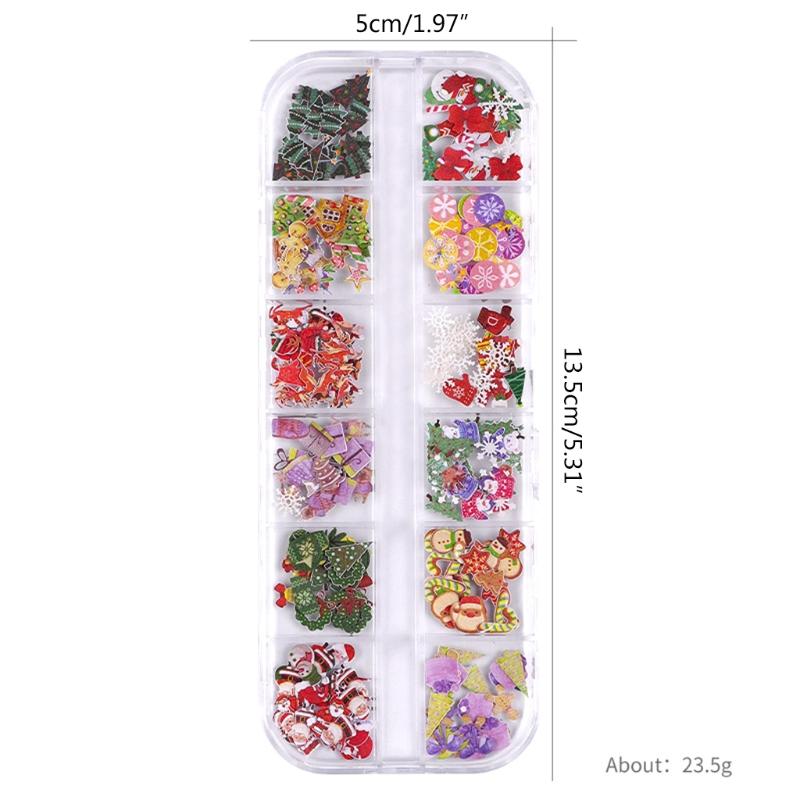 Wood Pulp Nail Art Flower for Butterfly Christmas Nail Art Decals Stickers Halloween Nail Art Manicure Multi Color