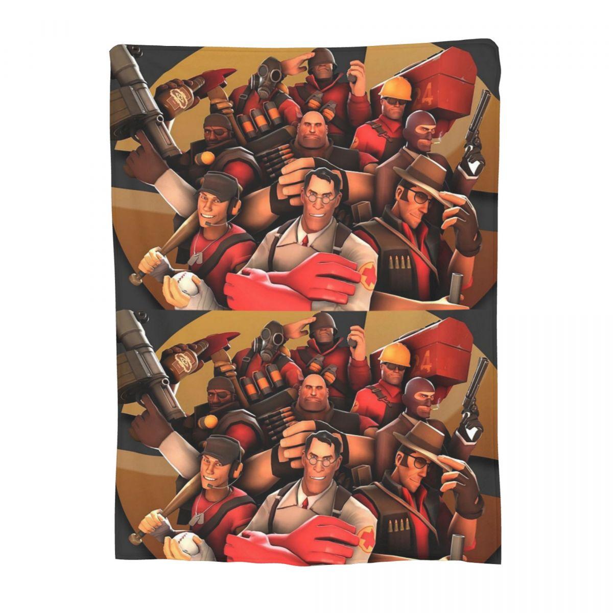

Team Fortress 2 TF2 Пледы с логами Фланелевые портативные пледы для дивана Постельное белье Пледы для путешествий Покрывало Одеяло 30x40in