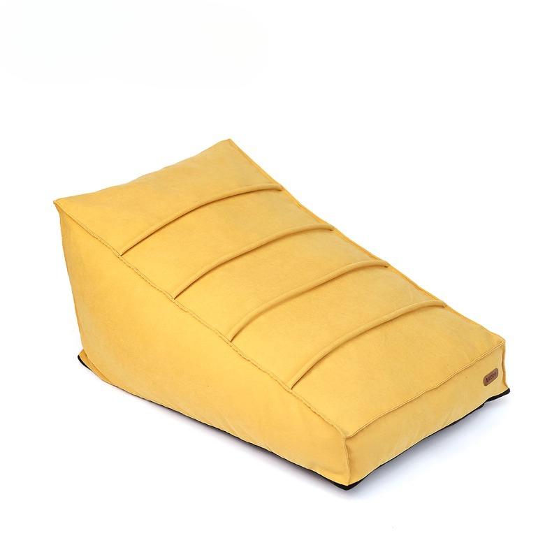 2-in-1 Pet Ramp & Bed Detachable Dog Stairs with High Sponge Washable Pet Climbing Ladder Non-Slip Puppy Slope for Sofa/Bed
