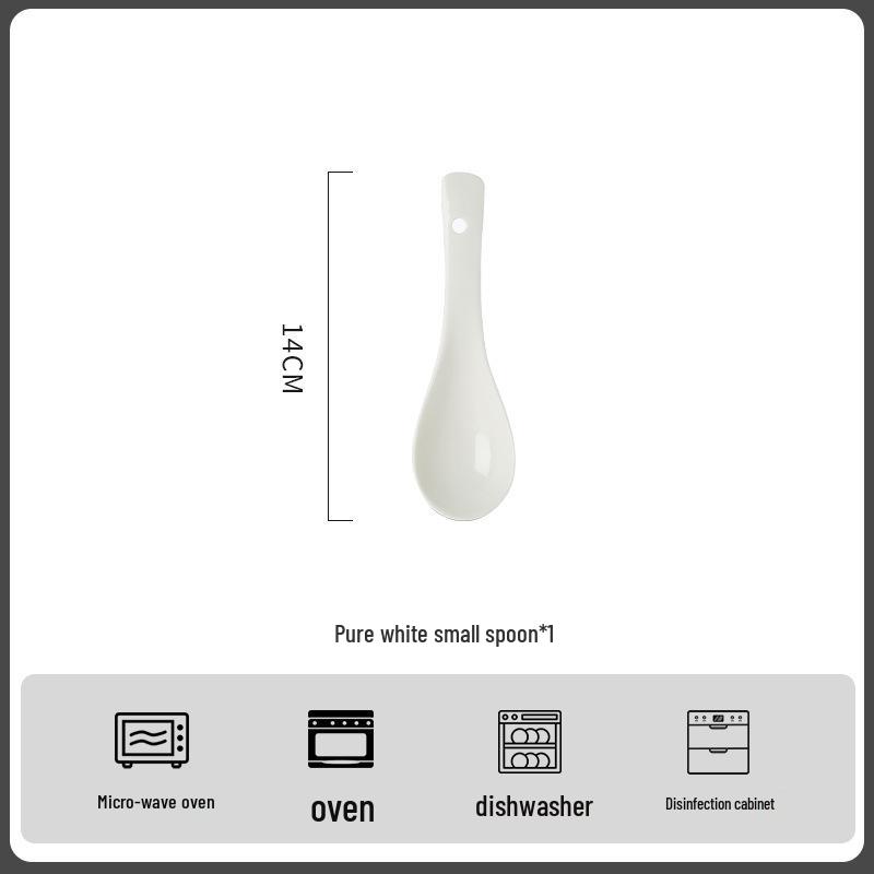 Žebrovaná bílá keramická sada nádobí pod glazurou: Zahrnuje talíře, hůlky, polévkové, nudlové a rýžové misky