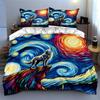 Wolf Starry Swirl. Bedding Duvet Cover Sets Duvet Covers Pillowcases Gifts (1 * Duvet Cover 2 * Pillowcases, Without Duvet Insert)