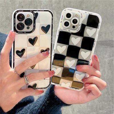 Miękkie serce miłosne przezroczysty futerał na telefon dla Iphone 14 Pro 11 12 13 Pro Max Xs X 7 8 Plus Se 2020 Fundas odporna na wstrząsy tylna okładka