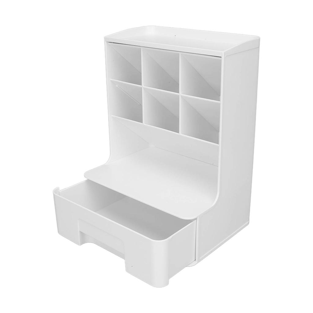 Caja de Almacenamiento Diseño de Enchufe Oblicuo Gran Capacidad Plástico Portalápices Organizador Estante de Almacenamiento de Escritorio