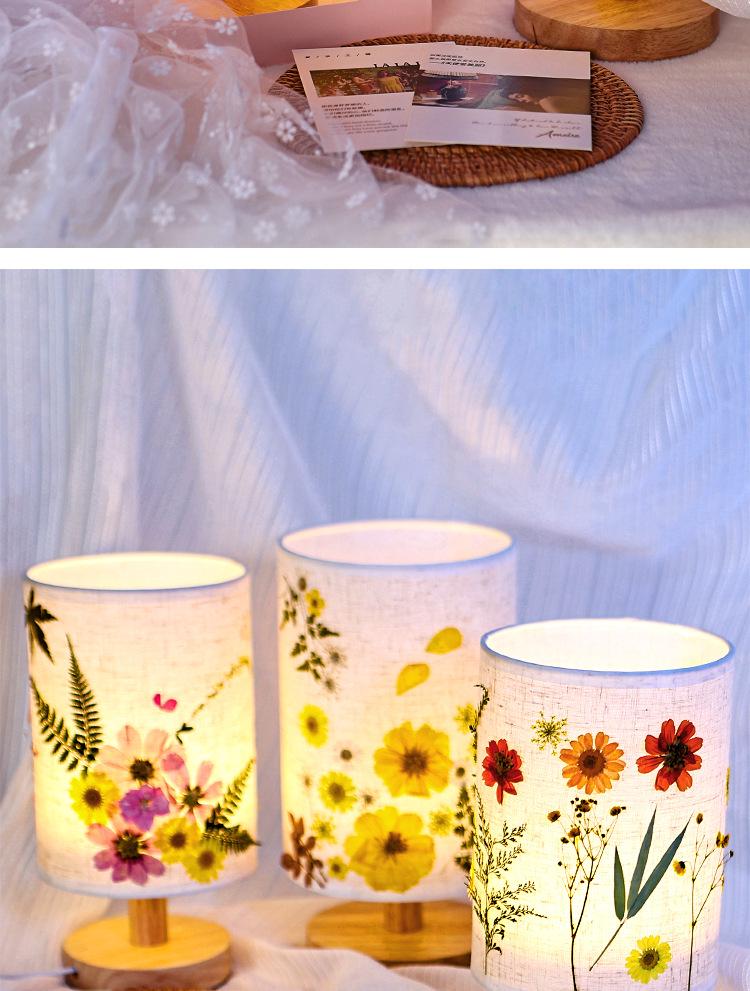 Dried Flower Embossed Table Lamp DIY Kit - Creative Gift for Team Building and National Day Festivities