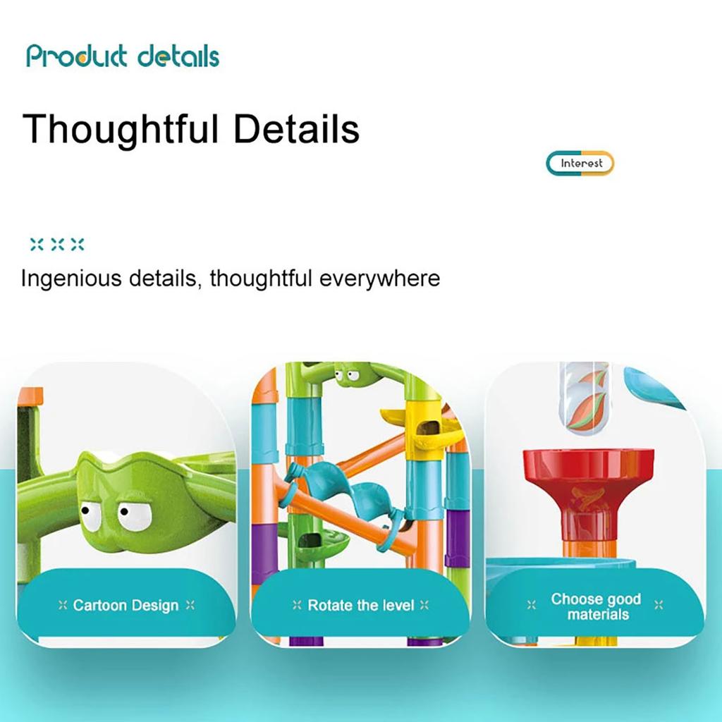 Children'S Diy Montessori Toy Puzzle Track Block Children'S Building Assembly Maze Ball Roller Toy Family Interactive Game Gift