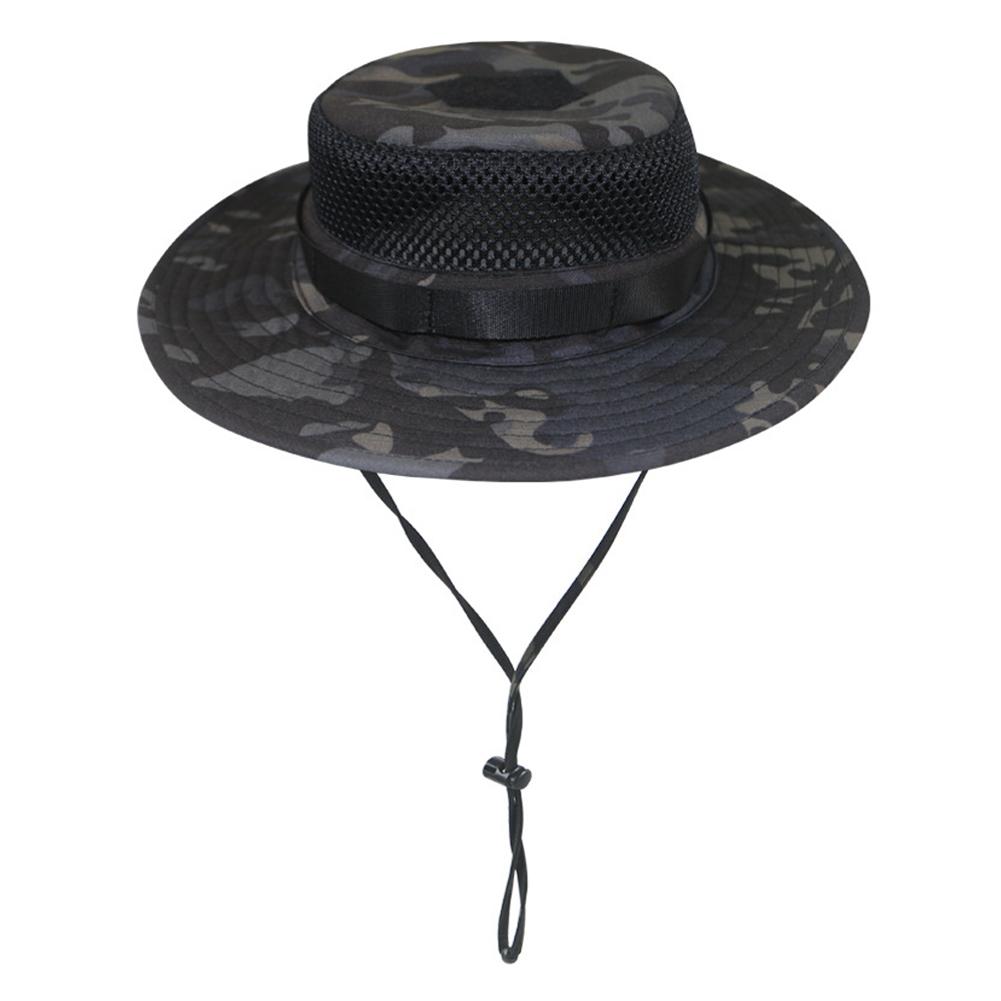1Pc Vintage Camouflage Boonie Women Men Hat Tactical US Bucket Hats Panama Summer Cap Hunting Hiking Outdoor Camo Sun Caps