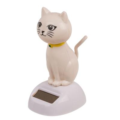 Gatto solare animato che annuisce con la testa