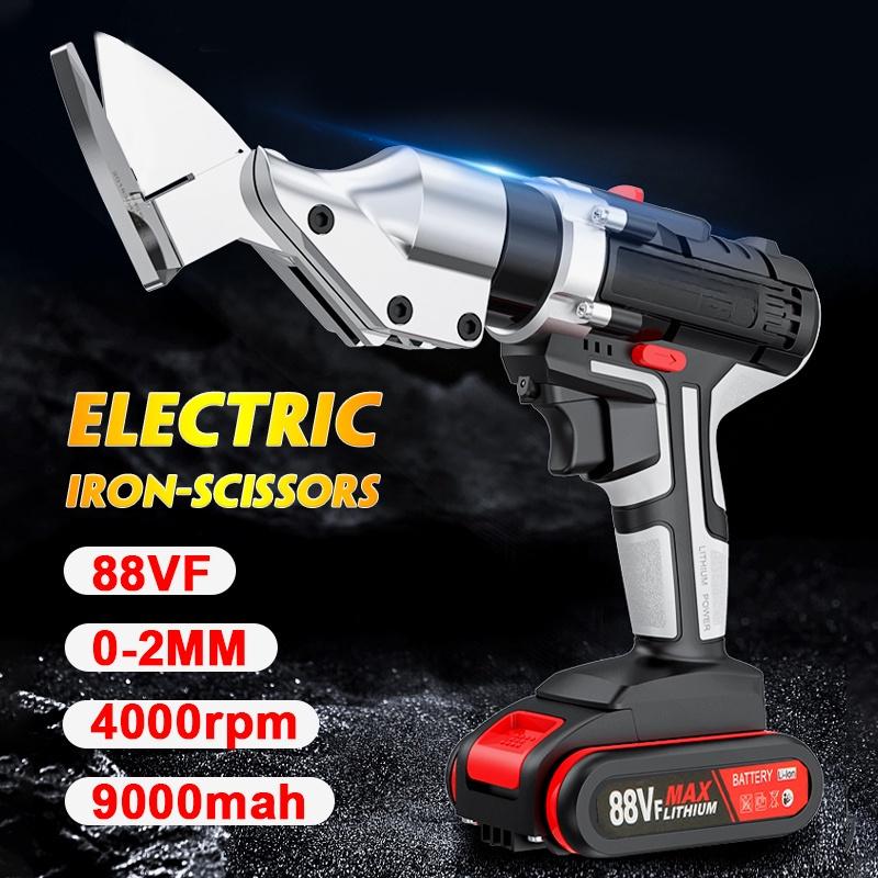 

88VF Электрические аккумуляторные ножницы по металлу Аккумуляторные ножницы для резки листового металла Углеродистая сталь Алюминиевый сплав 1 x Battery
